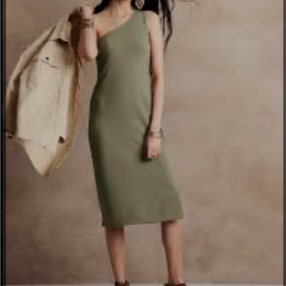 Black one shoulder Banana Repubkic dress.NWT